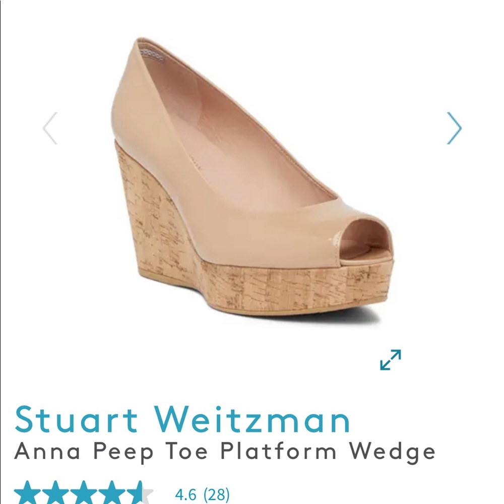 Stuart Weitzman Anna Peep Toe Platform size 5.